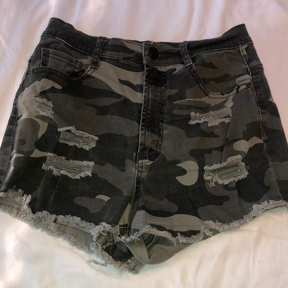 Cammo Cheeky Cutoff Shorts